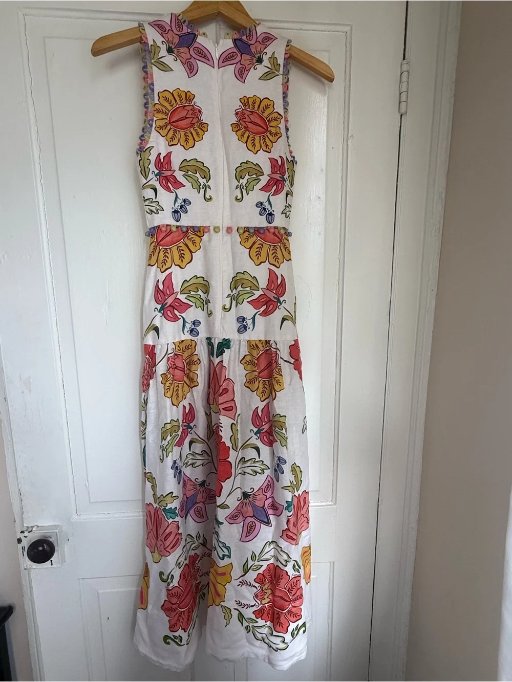 FARM Rio - Women's Floral Insects V-Neckline Sleeveless Maxi Dress XS - Picture 7 of 9